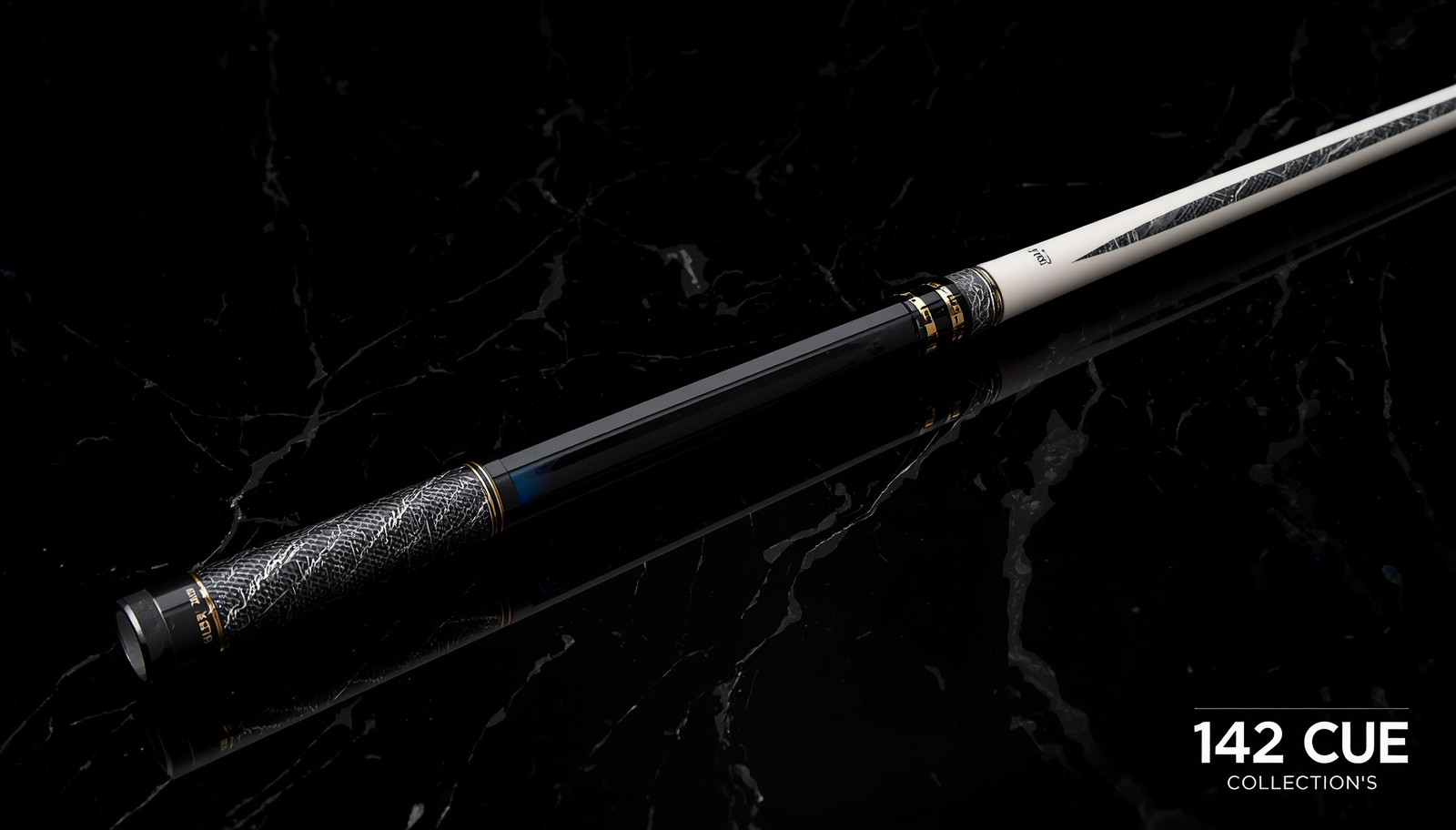 142 Collection’s 10K Pro Pool Cue full cue performance shot